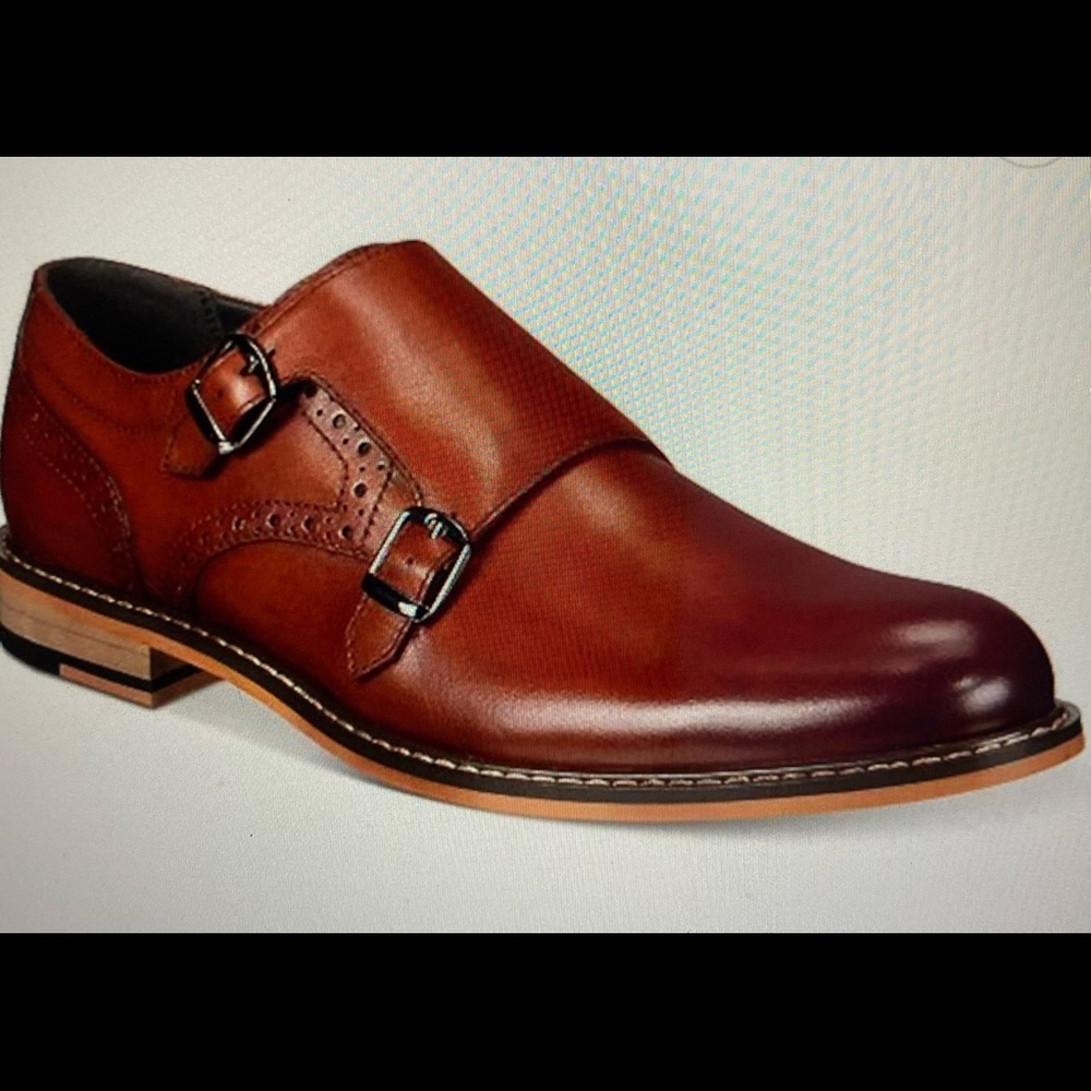 Bar III Mens Jesse Leather Slip On Dress Oxfords, Tan, Size 9.5